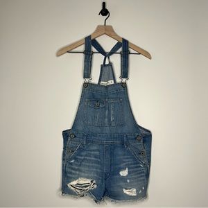 Abercrombie & Fitch Oversized Denim Short-All Bibs (S)